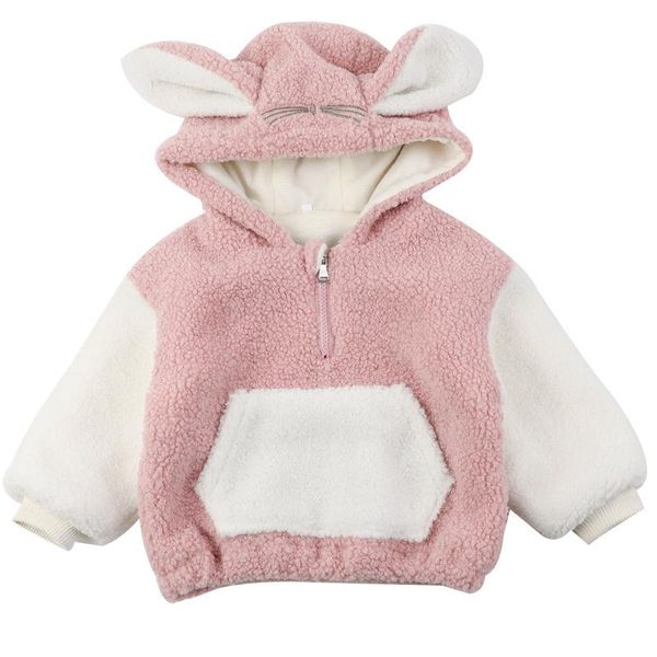 Chaquetas para niños, abrigo cálido para niñas pequeñas, Tops gruesos bonitos, manga larga para niños, Panda negro y rosa, invierno de 1 a 8 años