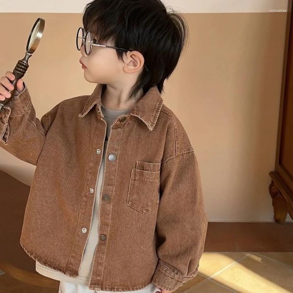 Vestes pour enfants, manteau rétro décontracté, Version coréenne, Style occidental, vente en gros, printemps 2024