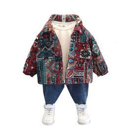 Vestes d'automne pour enfants, vêtements pour garçons, revers coloré, Style ethnique, manteau Cardigan à simple boutonnage, 2023, 230830