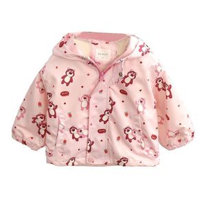 Jassen Kinderen Pluche en Katoen Jas Stijl Wind Proof Warm Herfst Winter Verdikte Jas Meisjes Waterdicht 230728