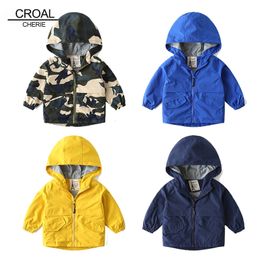 Jackets Croal Cherie Spring Wind Breaker For Girls Boy Camouflage Childrens 'Jacket Baby Toddler Kinderjas Teen Child Bomber 230818