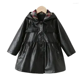 Vestes DAIPI fille bébé vêtements enfants tenues veste en cuir PU vêtements d'extérieur pour enfant en bas âge enfants filles vêtements boutons manteau