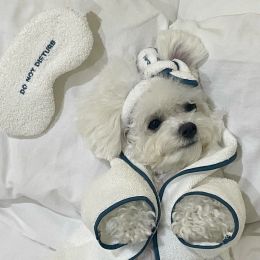 Vestes Designer Pet Dog Bathrobe Pajamas Patch Patch Patch Slipper Toy Coat Vêtements Nighty pour petits chiens moyens Bulldog de Bulldog Yorkie TPC43