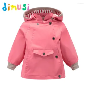 Jackets Dimusi Spring Autumn Boys Bomber Fashion Children's Overalls Hooded Baby Girls Casual Wind Breaker Kids Clothing