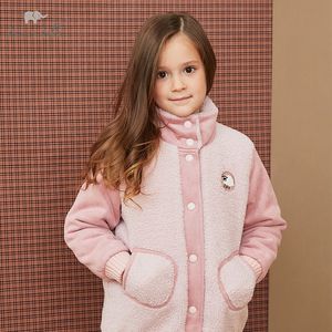 Vestes DKH15190 dave bella hiver enfants filles mode dessin animé lettre poches rembourré manteau enfants mignon hauts haute qualité vêtements d'extérieur 221010