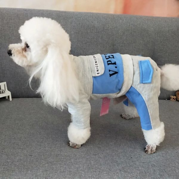 Chaquetas Ropa para perros Patrón estampado Mono Ropa Ropa para perros pequeños Ropa para cachorros Ropa deportiva Chaqueta para mascotas Ropa para perros pequeños