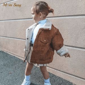 Chaquetas Moda Bebé Niña Niño Chaqueta de invierno Piel de pana Grueso Infantil Niño Niño Abrigo cálido Outwear Ropa de alta calidad 15Y 221121