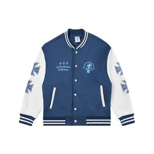 Vestes Marque de mode Hommes Femmes Veste L Vintage Lâche Manches Longues Vert Baseball Homme Hip Hop Automne Varsity Casual Chaud Bomber Vêtements Designer Heart Jacket 31