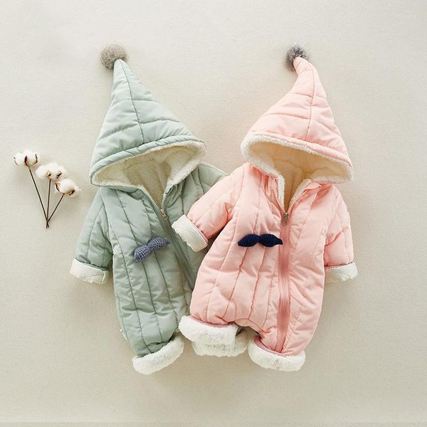 Chaquetas de lana para niños y bebés, traje de nieve de algodón para invierno, diseño de cremallera Diagonal, ropa para niñas nacidas, abrigos para niños, manto con capucha