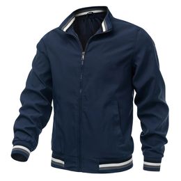 Jassen voor mannen Spring Fahsion Outwears Solid Color Casual Ropa Hombre Coats Racing Windscheper Mens Jacket Plus Maat 5xl 240428