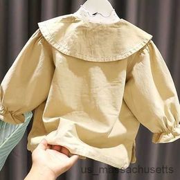 Vestes fille bébé broderie col de coton princesse vestes trench coat