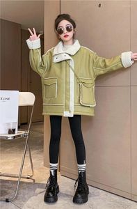 Jackets Girl Top 2024 Herfst Winter Koreaanse modestijl Fleece bontjas