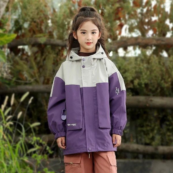 Jackets Girl Top 2024 Otoño Invierno Estilo de moda coreana Down Jacket Baby Baby Outdoor Shear Gear Niños