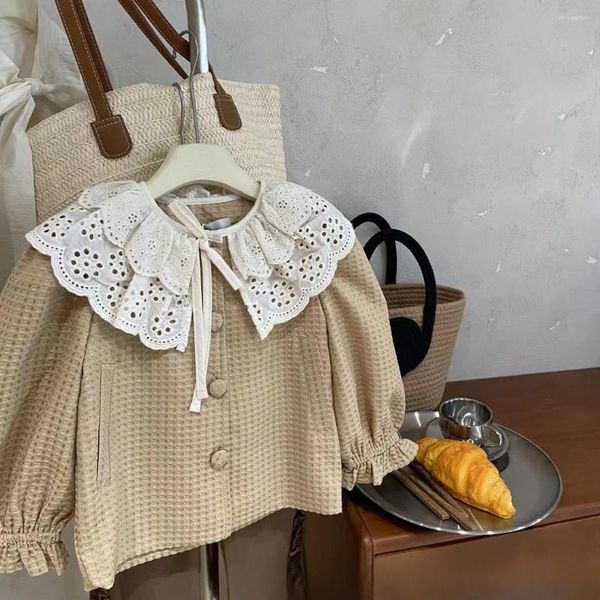 JACKETS FILLES Cardigan Printemps 2024 Forest Forest Restro Lace Lace Jacket Wholesale