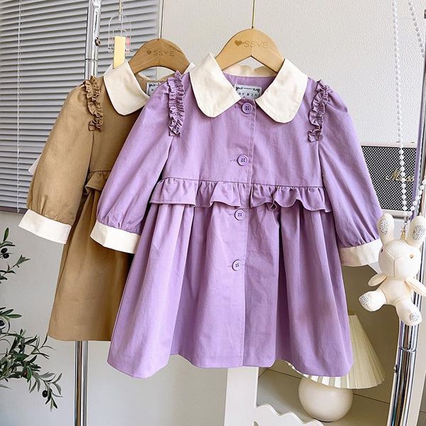 Vestes filles manteaux automne printemps Trench veste manteau 2-7 ans mode coréenne hauts enfants vêtements pour vêtements d'extérieur pour enfants cadeau d'anniversaire