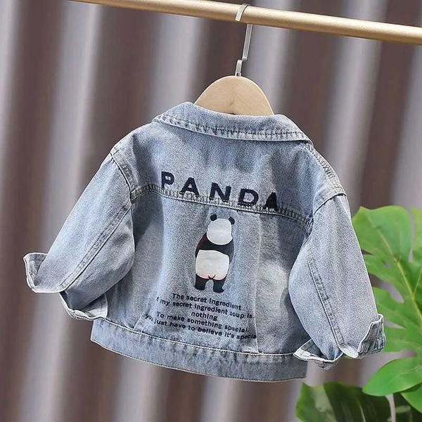 Vestes Filles Denim Manteaux Printemps Automne Jean Survêtement Tops Marque Enfant Enfants Veste Vêtements Dessin Animé Panda Imprimer Pour Enfants 26Y 231016