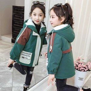 Jackets Girls Kinderjas jas overjas katoenen sport warm plus dikke winter sport tiener kinderkleding r230812