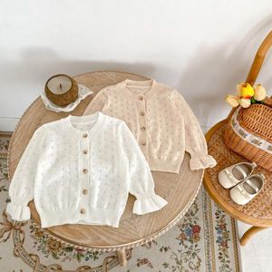 Jackets Girls Summer Hollow Out Sun Protection Cardigan Fashionlong Sleeve Baby Bloy Breaked Air Conditioned Shirt Children's Dunne Jacket