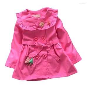 Jackets Girls Trench for Girl Coats Spring herfst Kinderen Outerwear Nieuwigheid Katoen Baby 1-4 jaar