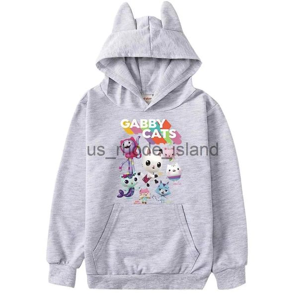 Chaquetas con capucha Chaquetas con capucha otoño lindo Gabbys casa de muñecas dibujos animados Kawaii niños sudaderas con capucha bebés niños niñas sudaderas de algodón niños Pullo