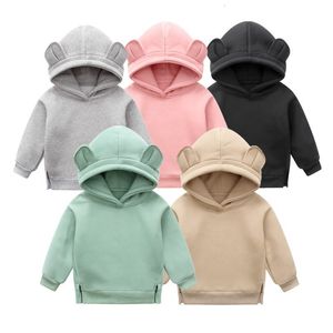 Jassen hoodies orangemom baby jongens meisjes kleding winter lente schattige hoodies Koreaanse kinderen hoodie dikker fleece sweatshirt kinderkleding 230821