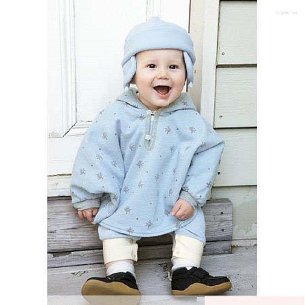 Chaquetas Hooyi, sudaderas con capucha para bebés, capa nacida, Poncho infantil, bata, ropa para niños, abrigo Reversible para niñas, prendas de vestir exteriores de lana