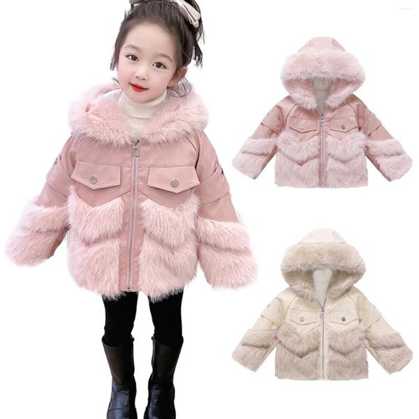 Vestes enfants bébé chaud filles garçons dessin animé hiver polaire sweat manteaux 4t 5t vêtements pour