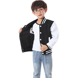 Jackets Kids Baseball Varsity Jackets Childrens Boys Girls Cardigan Casual Sweatshirts Sportswear jas Outfit Spring Autumn 230811