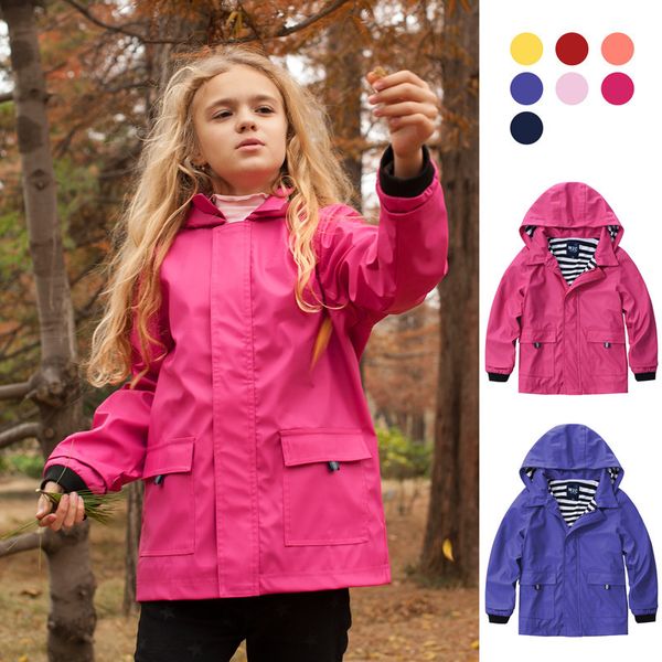 Chaquetas Niños Niños Niñas Jakets Con capucha Primavera Otoño Outerwar Impermeable Niños Chaquetas de lluvia Ropa deportiva Algodón Forrado Cortavientos 230818