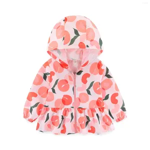 Jackets ropa para niños niñas niños niños con capucha con capucha breakbreaker estampado de estampado de primavera impermeable sudadera por 3-9y