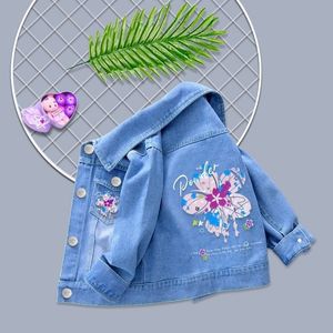 Jackets Kids Denim Cartoon Print Top Kinderen S voor hartontwerp Lagen Casual Kinderen Kleding 221010