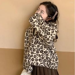 Vestes enfants filles léopard veste manteau pour enfants bébé hiver fourrure mode porter Boutique enfant en bas âge vêtements tenue 2-8 ans