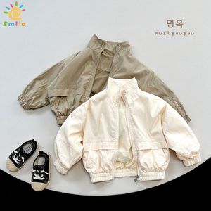Jackets Kids Spring Coat Cool Boys Fashion Personality Solid Punching Jacket Versatiel Cardigan Baby Girl Sun Protection Cotton 230311