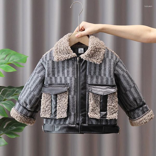 Chaquetas Corea invierno engrosado hermoso abrigo de Cachemira cálido mantener prendas de vestir niños niñas chaqueta ropa de bebé moda niños algodón