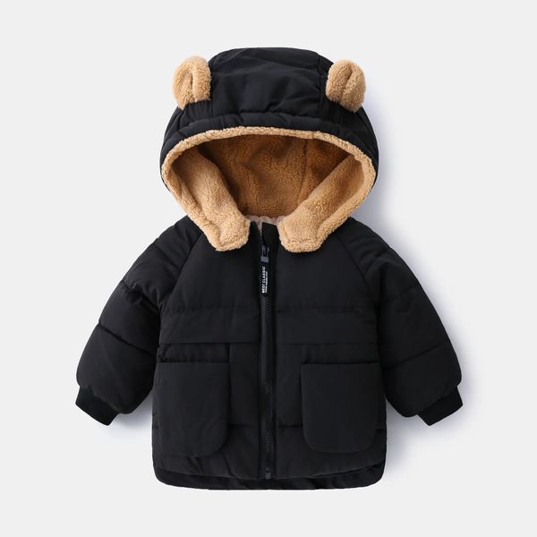 Vestes Coréen automne hiver enfants garçon Parkas dessin animé oreilles d'ours petite fille veste manteau 1-6 ans enfants garçon vêtements d'extérieur tenue 231205