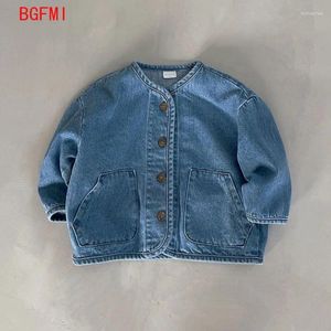 Chaquetas Moda coreana Bebé niño niña Chaqueta de mezclilla de algodón Niño pequeño Niño Jean Abrigo Niño Outwear Casual Primavera Otoño Ropa para niños 2-7 años