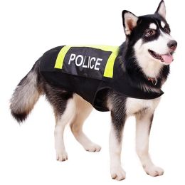 Vestes pour grands chiens, gilet réfléchissant, Costumes de Police pour chiens de travail, vêtements en tissu maille respirant, Style de patrouille pour Golden Bulldog Husky