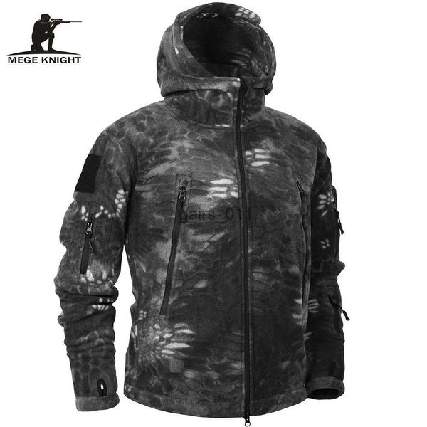 Vestes Mege marque automne hiver militaire polaire Camouflage vêtements tactiques polaire chaud Multicam armée hommes manteau vêtements d'extérieur à capuche YQ231025