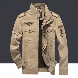 Jackets Men Army Lading Jackets Militaire Tactische gevechtsjas Vacht Solid Bomber Jackets Pilootjas Autumn Wind Breaker LJ201013