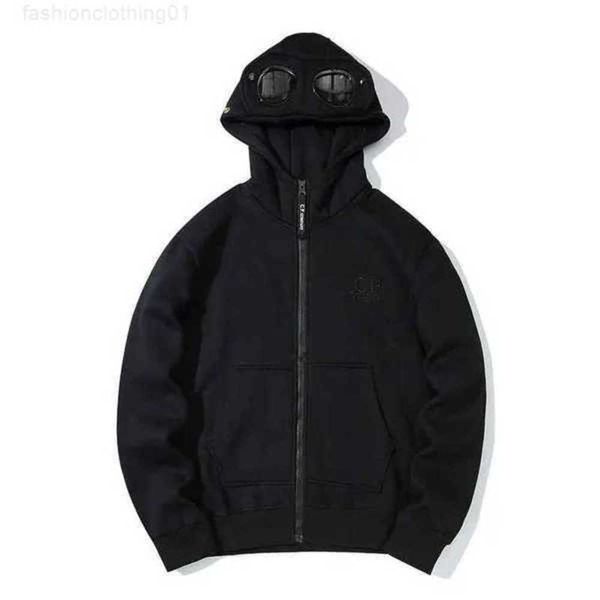 Vestes Hommes 2023 Automne et Hiver Nouveaux Sweats à capuche Veste Femme Couple Rond Objectif Zipper Pull à capuche Top Cp Italie Mode 25amw