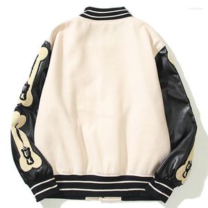 Vestes Vestes pour hommes Hairy Bone Stick Flocage Mens Varsity Jacket Femme Hip Hop Harajuku Vintage College Style Bomber Winter Baseball Un