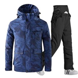 Vestes de Ski pour hommes, imperméable, coupe-vent, doudoune chaude, pantalon de neige, Sports de plein air, vêtements de Snowboard, tenues de Ski pour hommes, hiver