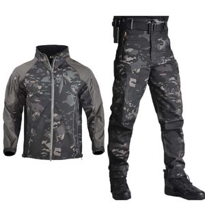 Vestes Men S tactique Fleece Uniforme Camping Combat combat de camping Hommes Randonnée Veste de peinture de peinture de l'armée Pantalon de peinture de l'armée multicam