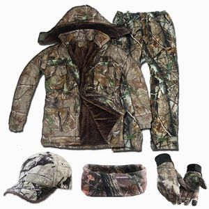 Vestes pour l'hiver masculin super chaud camouflage camouflage de chasse aux vêtements de pêche thermique ghillie costume imperméable