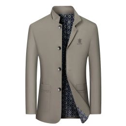 Jackets Men traje Jackets Blazer Coat Fit Smart Smart Casual Spring Fashion Clothing Asian Single -Breaded Black New New Lleza M4XL