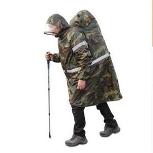 Vestes Hommes Femmes Alpinisme En Plein Air Randonnée Sac À Dos Couverture Manteau De Pluie Voyage Camping Tapis Imperméable À Capuche Conjoint Poncho Raincoat