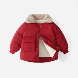 Chaquetas de algodón para niños medianos, ropa de abrigo gruesa de lana para niños, abrigos cálidos para niños y niñas, ropa de bebé para exteriores 230728
