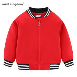 Jassen Mudkingdom Meisjes Jongens Baseball Jas Sneldrogende Effen Kinderen Lente Herfst Kleding voor Jongen Baseball Bovenkleding Zip Up Losse Kleding 230331