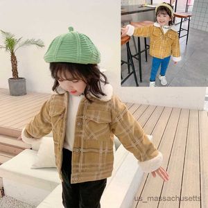 Jackets Nieuwe Baby Girl Boy Winter Plaid Coat Kids Fashion Dik Warm Coats Jackets kinderkleding overjas R230812