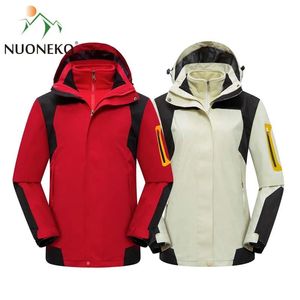 Jassen NUONEKO Heren Winterwerkjassen Wandelen Kamperen Trekking Klimmen Vissen Waterdicht Dames Fleece Bergsportkleding